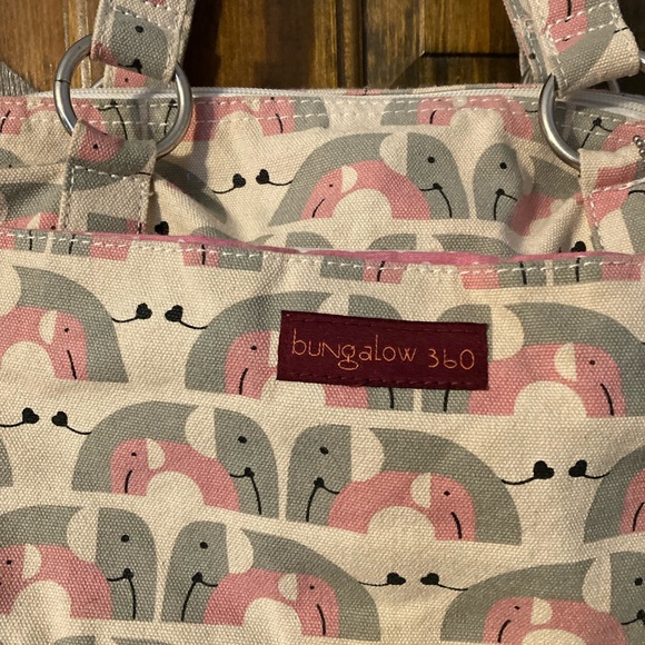 Bungalow 360 Elephant Canvas Satchel - Picture 2 of 12